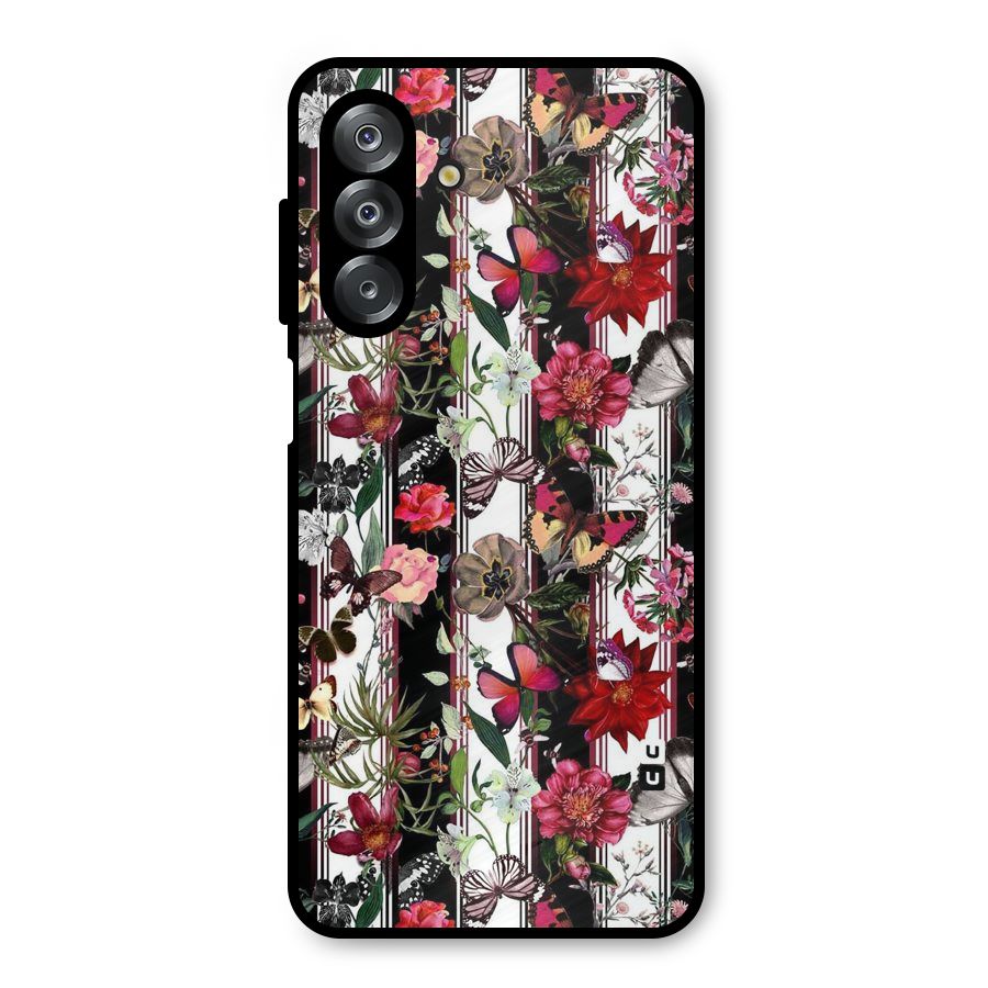 Butterfly Flowers Metal Back Case for Galaxy A26