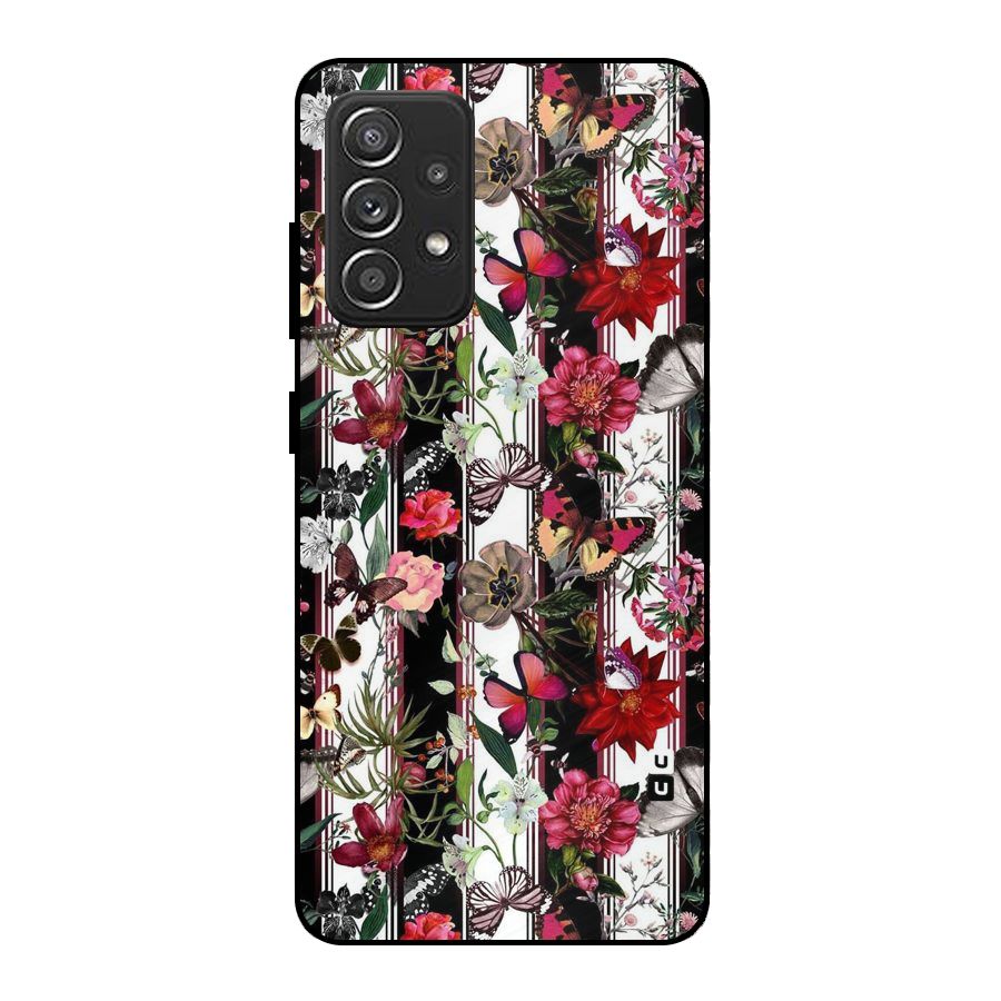 Butterfly Flowers Metal Back Case for Galaxy A52