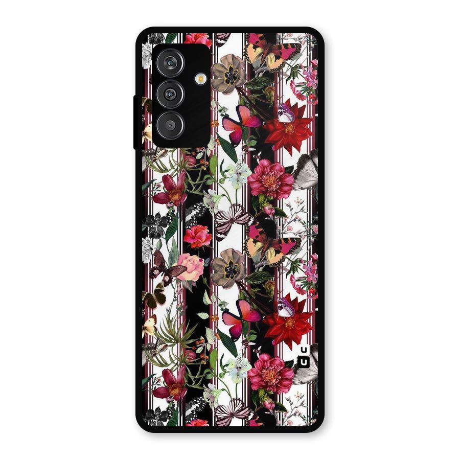 Butterfly Flowers Metal Back Case for Galaxy F13