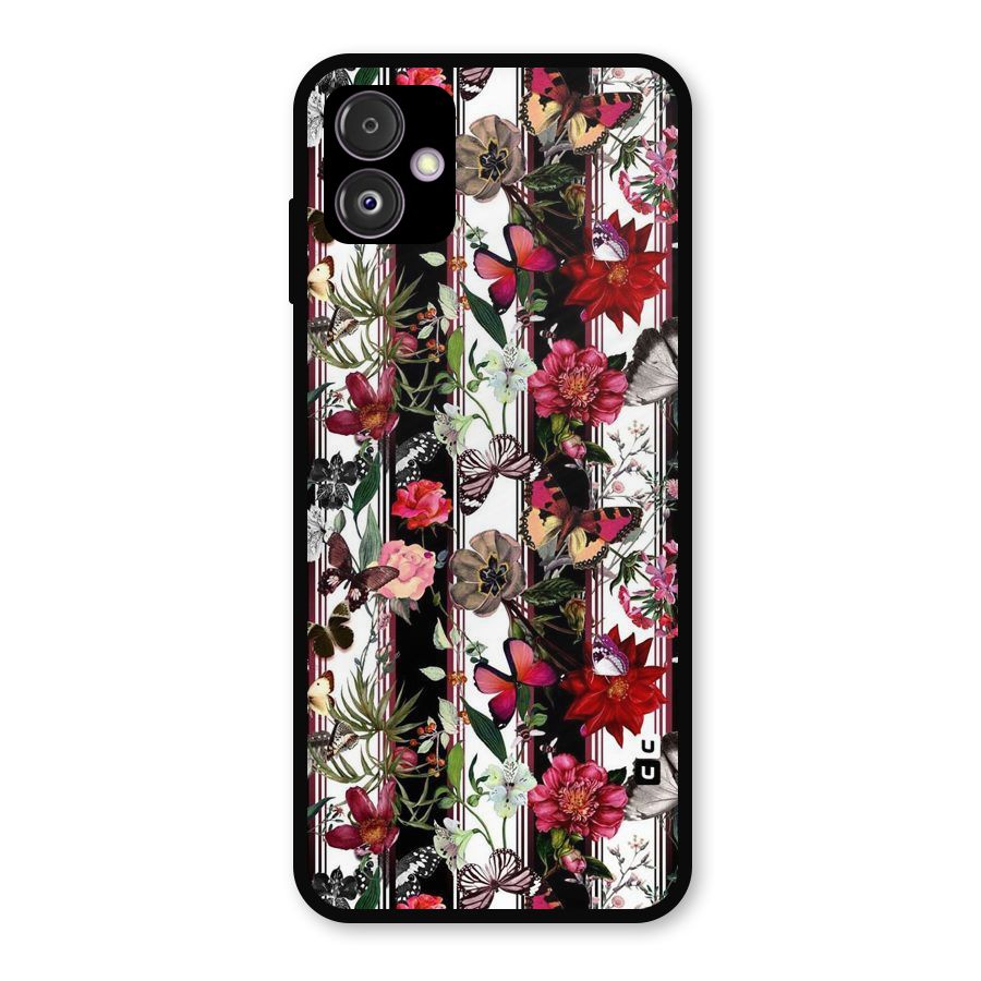 Butterfly Flowers Metal Back Case for Galaxy F14