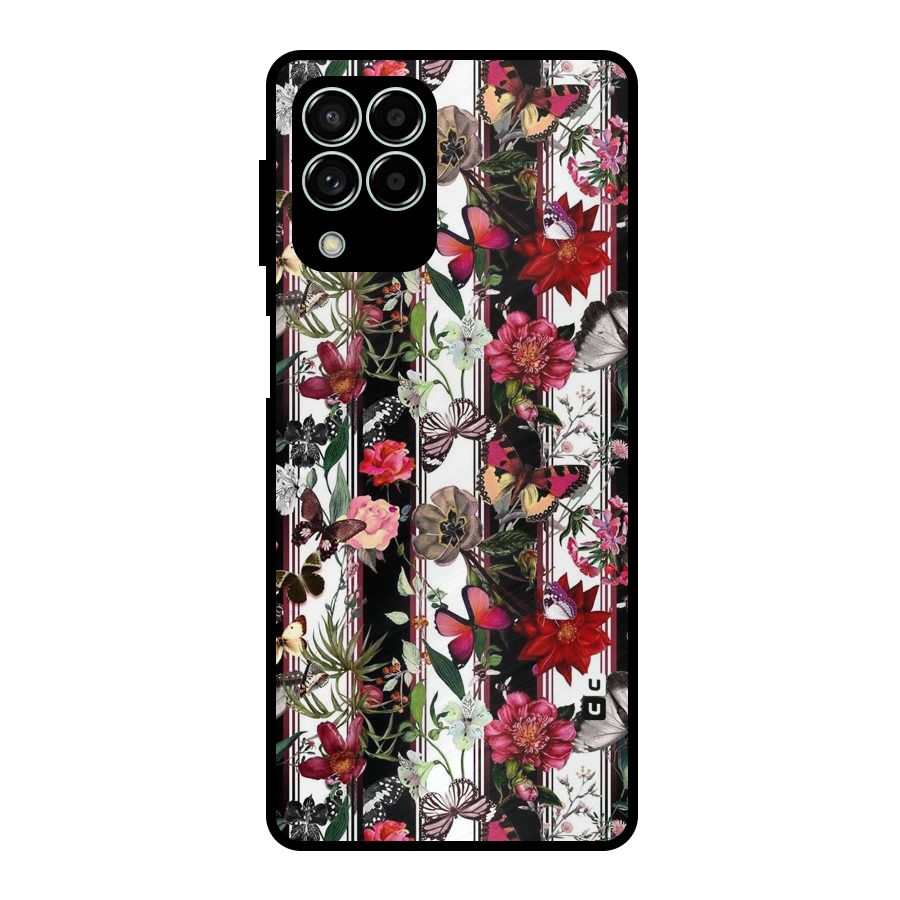 Butterfly Flowers Metal Back Case for Galaxy M33