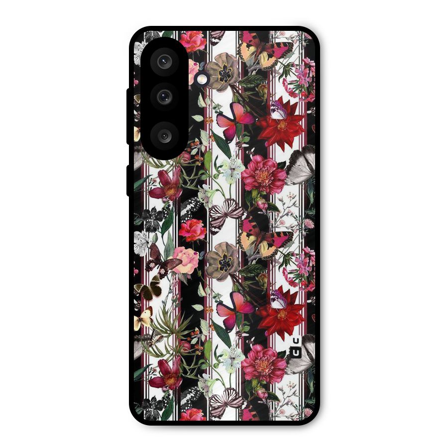 Butterfly Flowers Metal Back Case for Galaxy M56