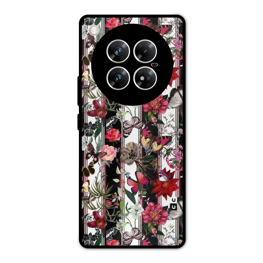 Butterfly Flowers Metal Back Case for Infinix Zero 40 5G