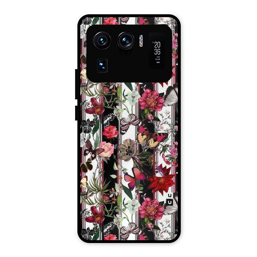 Butterfly Flowers Metal Back Case for Mi 11 Ultra