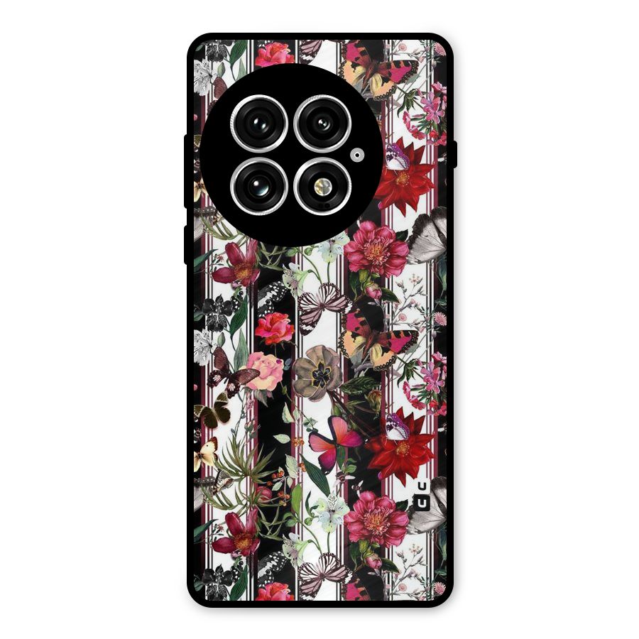 Butterfly Flowers Metal Back Case for OnePlus 13