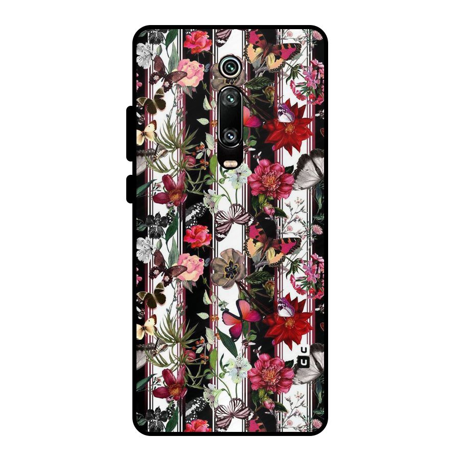 Butterfly Flowers Metal Back Case for Redmi K20 Pro