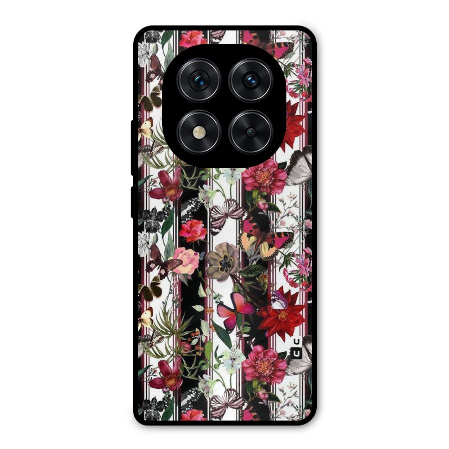 Butterfly Flowers Metal Back Case for Redmi Note 14 Pro 5G