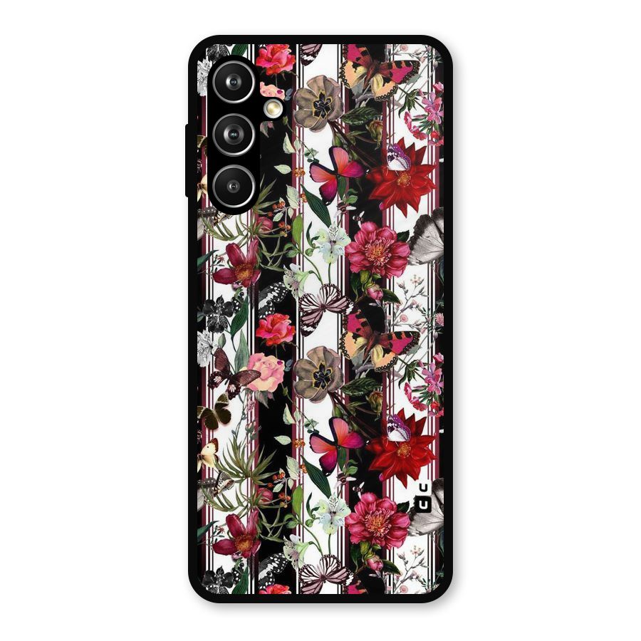 Butterfly Flowers Metal Back Case for Samsung Galaxy M54