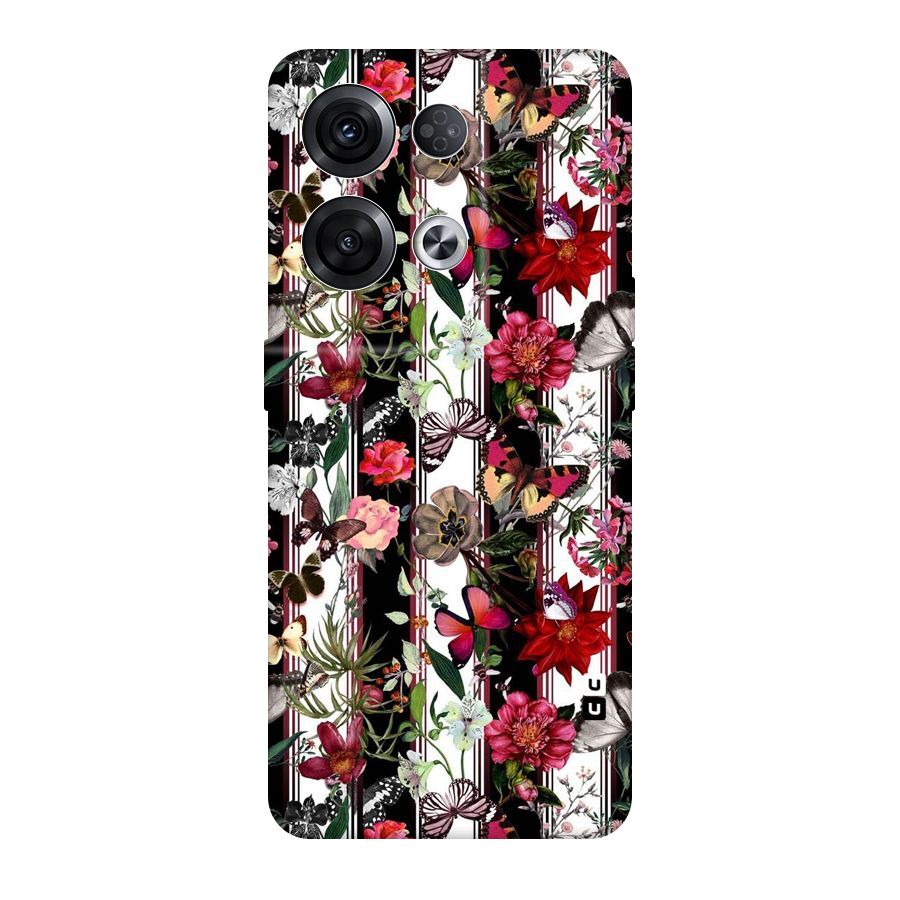Butterfly Flowers Original Polycarbonate Back Case for Oppo Reno8 Pro 5G