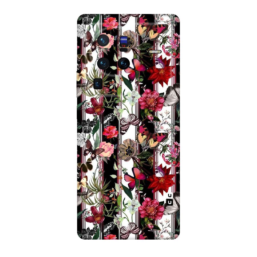 Butterfly Flowers Original Polycarbonate Back Case for Vivo X80