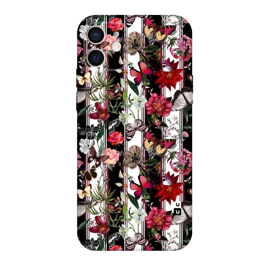 Butterfly Flowers Original Polycarbonate Back Case for iPhone 12