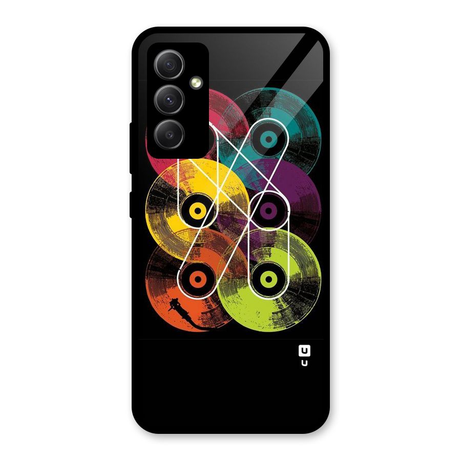 CD Tapes Glass Back Case for Galaxy A34