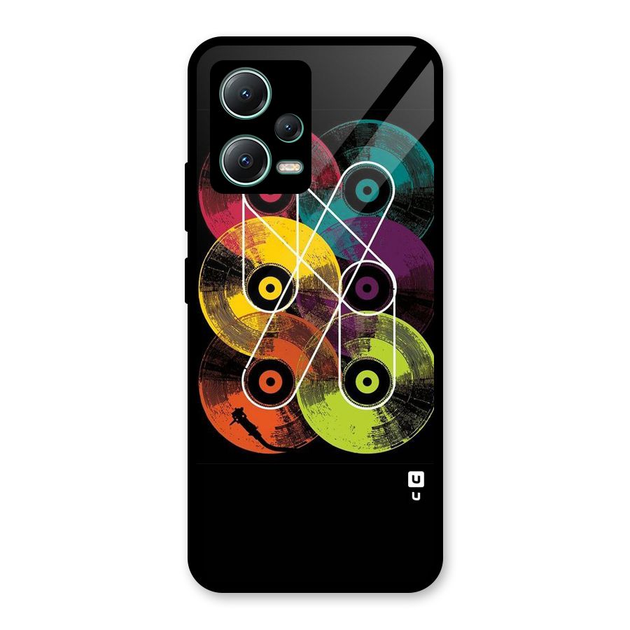 CD Tapes Glass Back Case for Poco X5