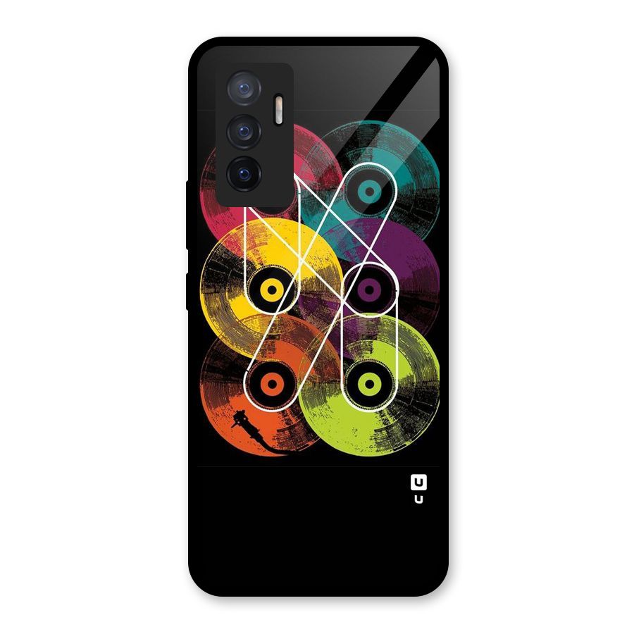 CD Tapes Glass Back Case for Vivo V23e