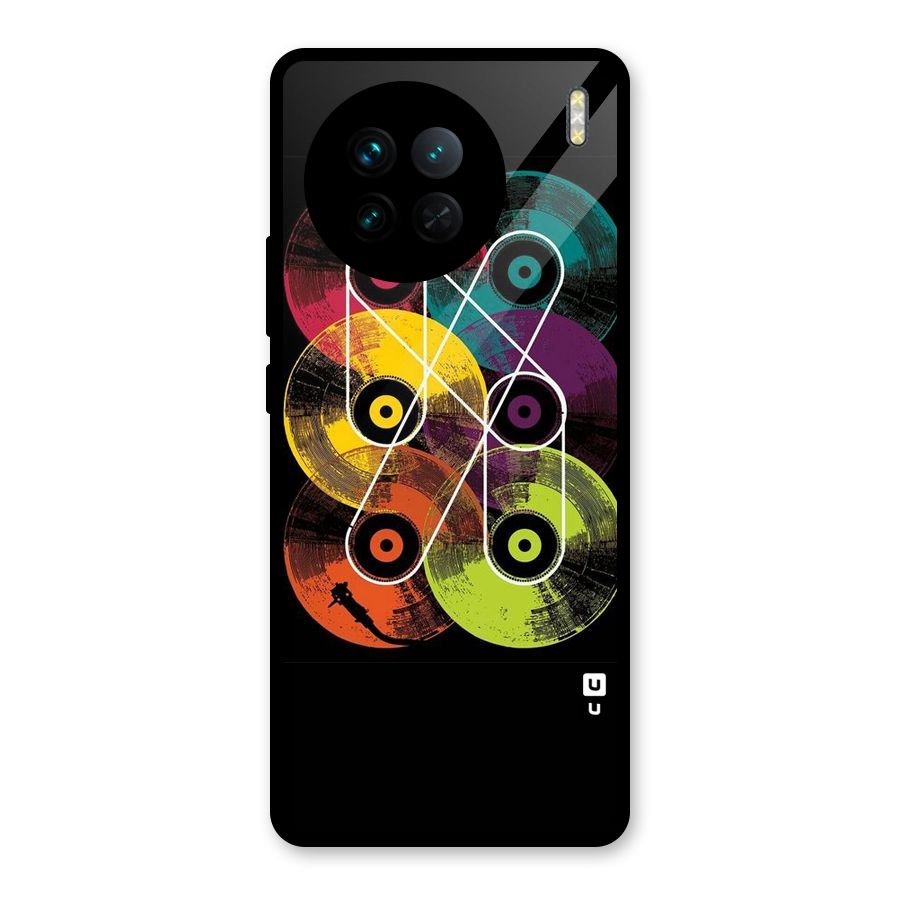 CD Tapes Glass Back Case for Vivo X90