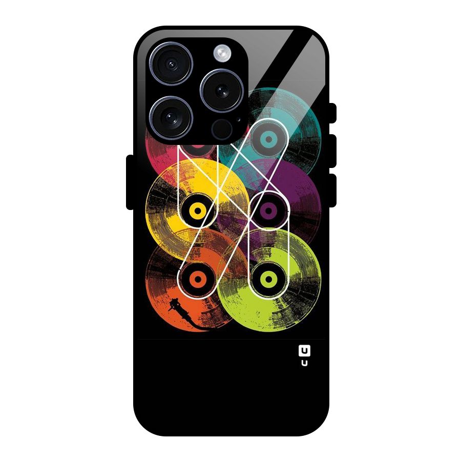 CD Tapes Glass Back Case for iPhone 15 Pro