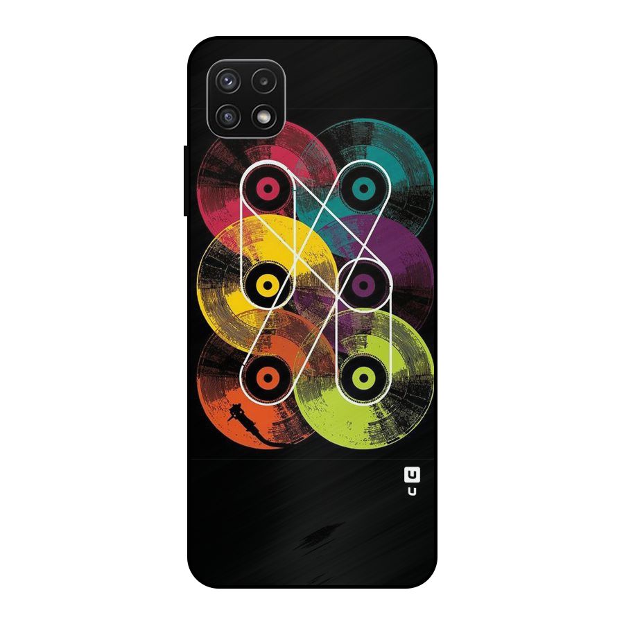 CD Tapes Metal Back Case for Galaxy A22 5G