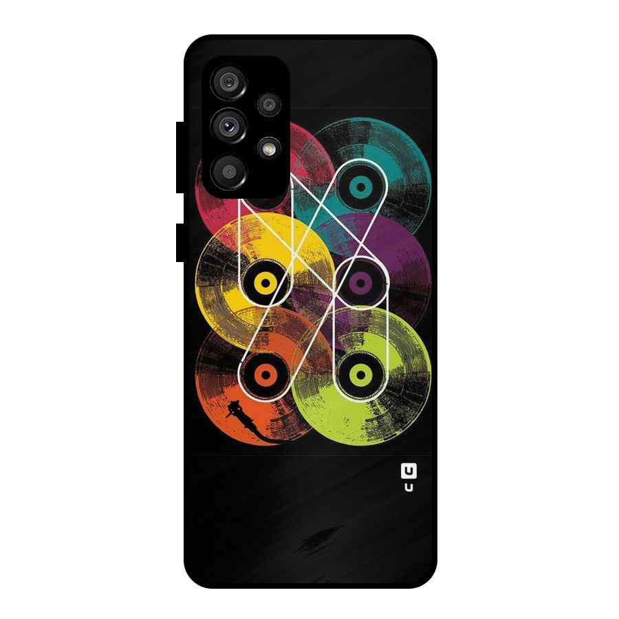 CD Tapes Metal Back Case for Galaxy A73 5G