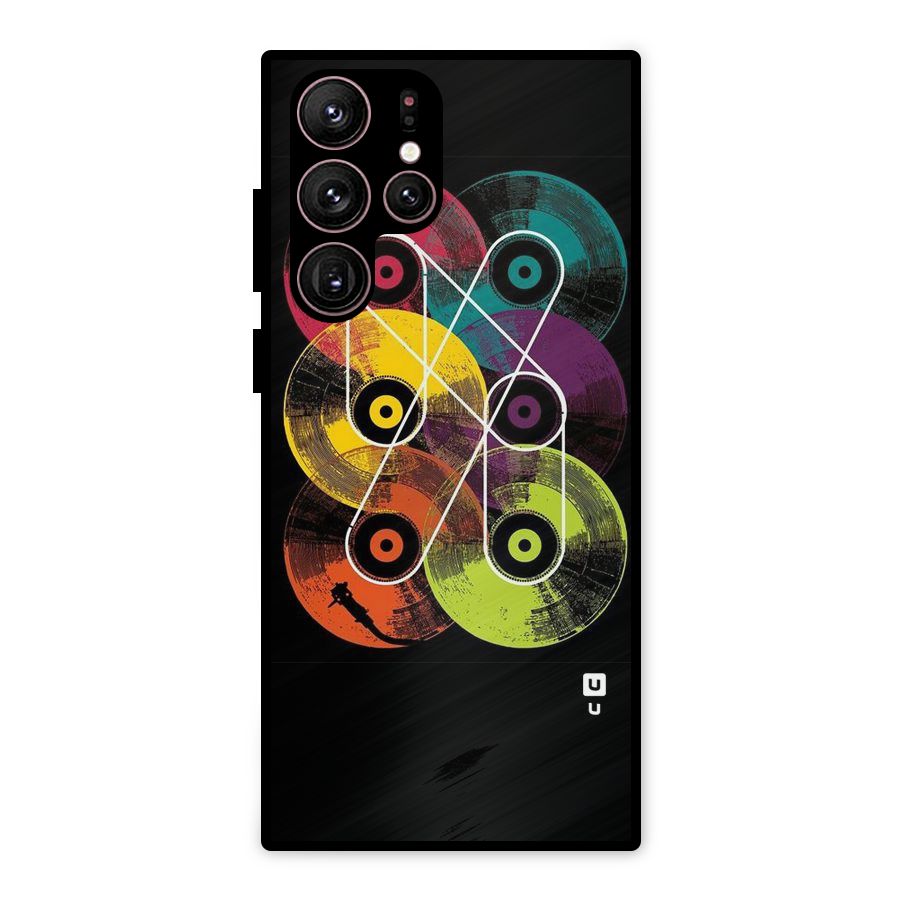 CD Tapes Metal Back Case for Galaxy S22 Ultra 5G