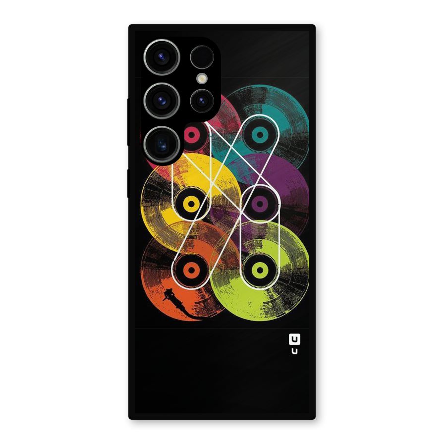 CD Tapes Metal Back Case for Galaxy S23 Ultra