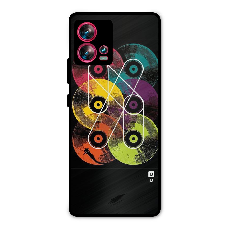 CD Tapes Metal Back Case for Motorola Edge 30 Fusion