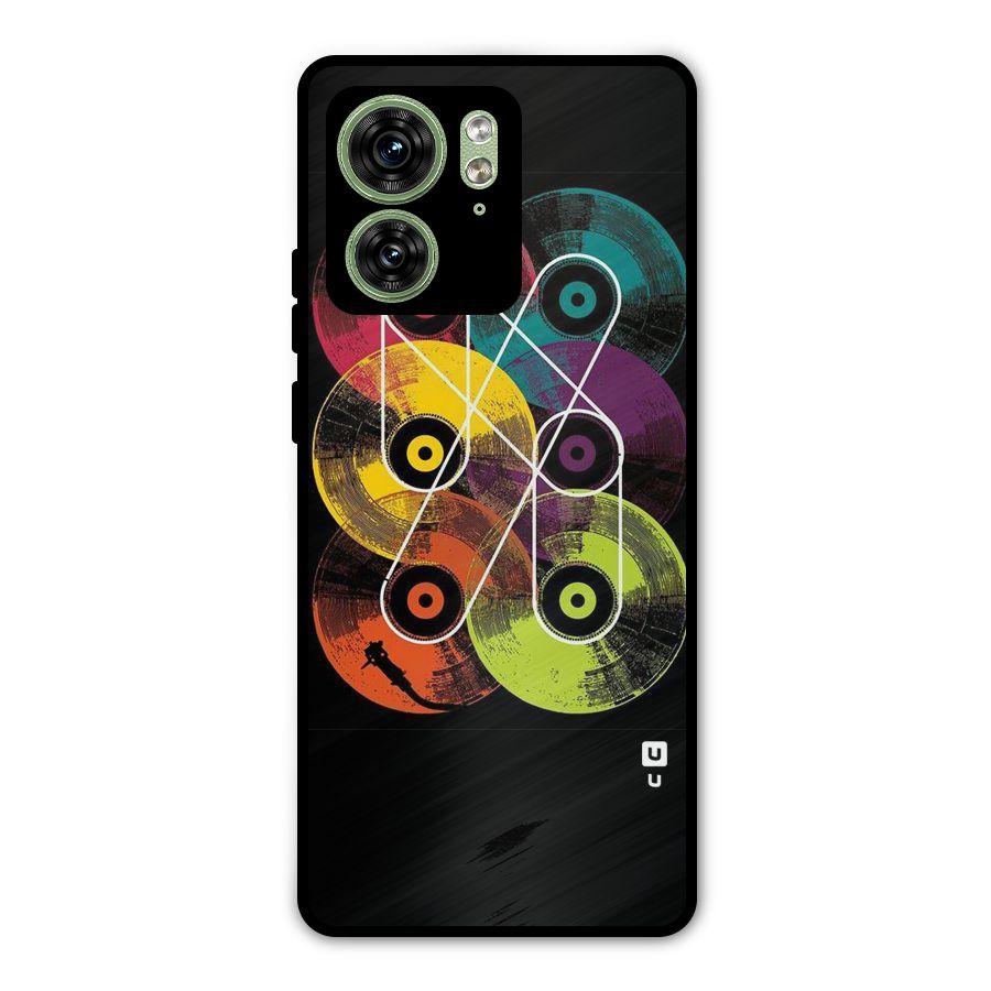 CD Tapes Metal Back Case for Motorola Edge 40 5G