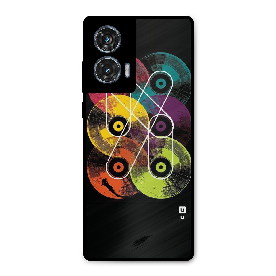 CD Tapes Metal Back Case for Motorola Edge 50 Fusion