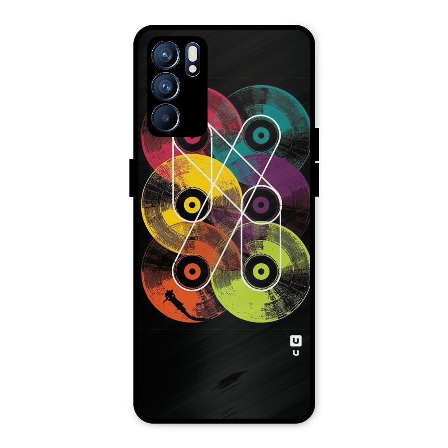 CD Tapes Metal Back Case for Oppo Reno6 5G