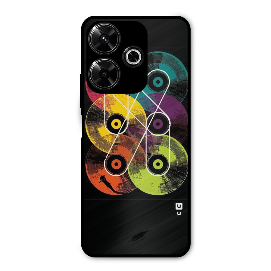 CD Tapes Metal Back Case for Poco M6 Plus