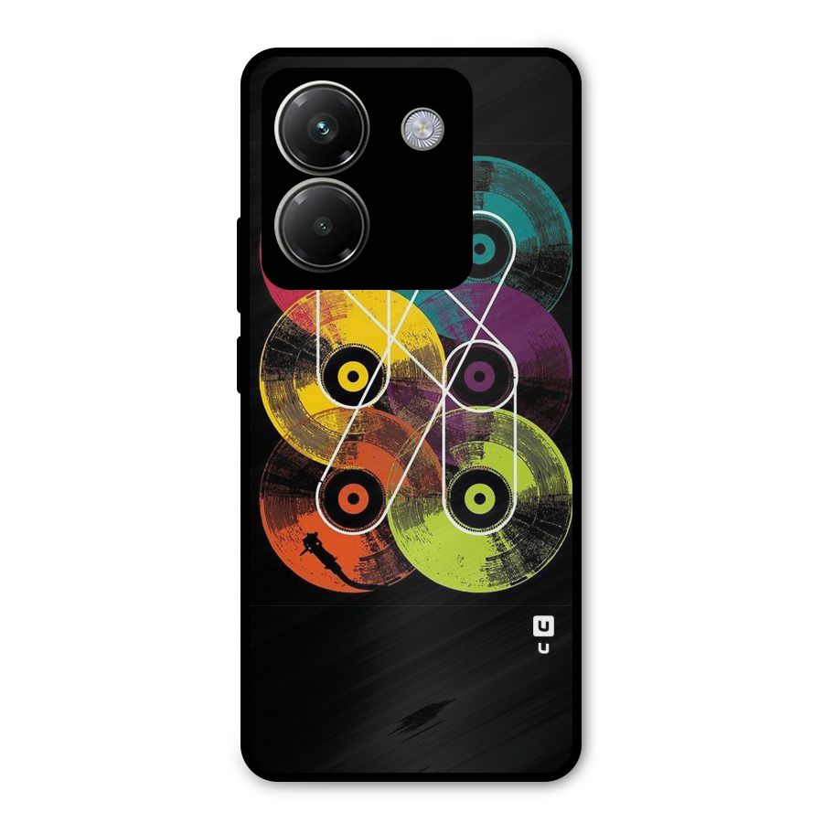 CD Tapes Metal Back Case for Poco M7 Pro 5G