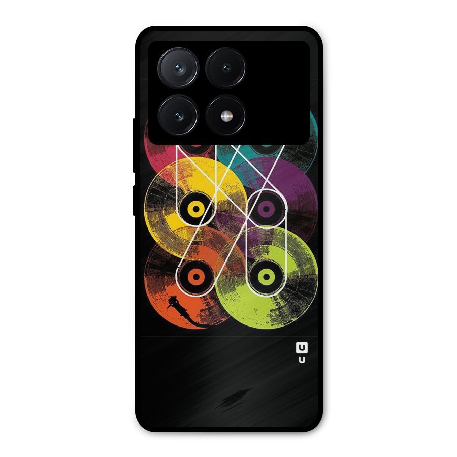 CD Tapes Metal Back Case for Poco X6 Pro