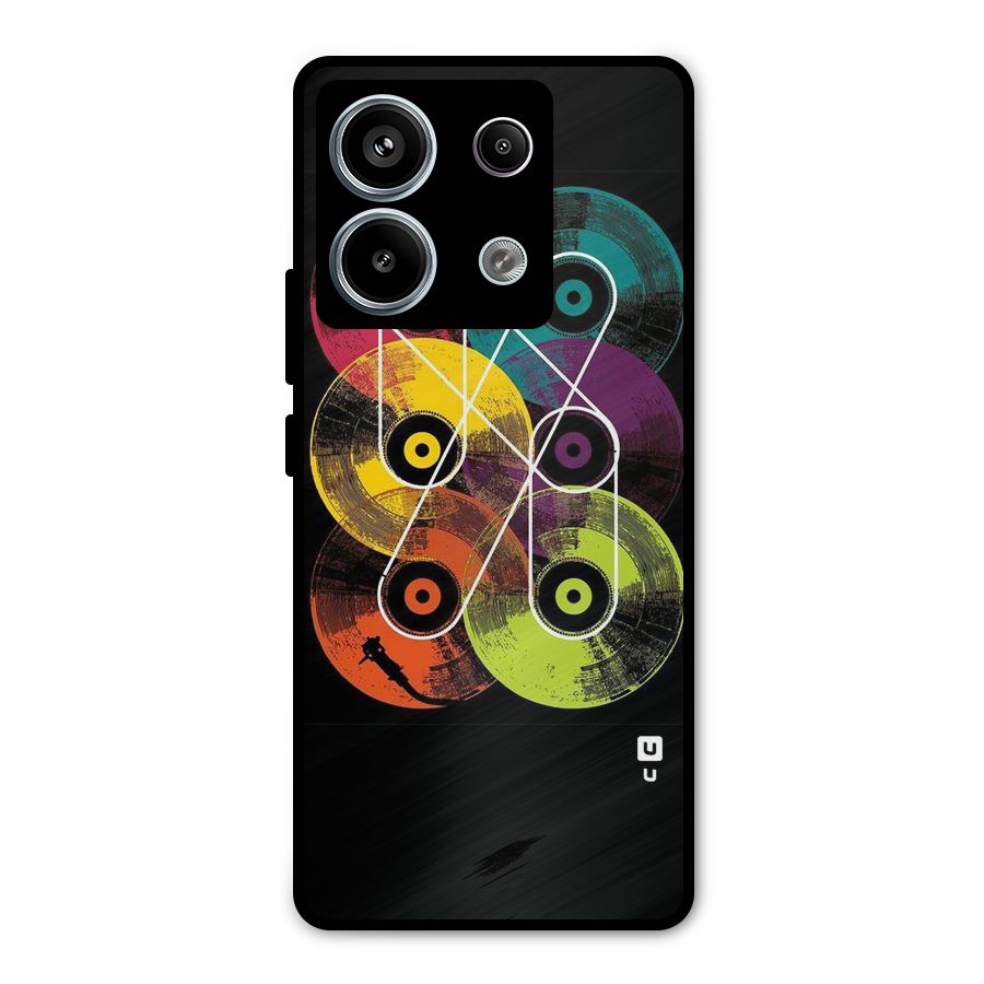 CD Tapes Metal Back Case for Redmi Note 13 Pro 5G