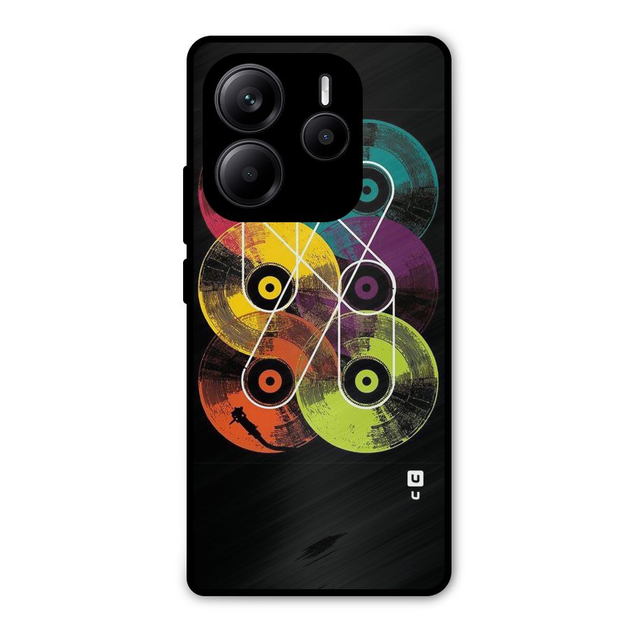 CD Tapes Metal Back Case for Redmi Note 14 5G