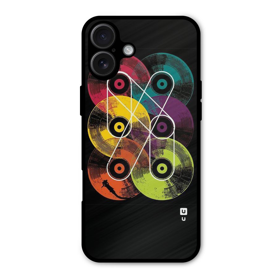 CD Tapes Metal Back Case for iPhone 16 Plus