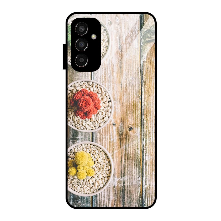 Cacti Decor Glass Back Case for Galaxy F13