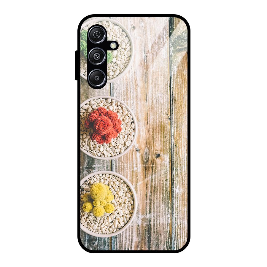 Cacti Decor Glass Back Case for Galaxy M34 5G