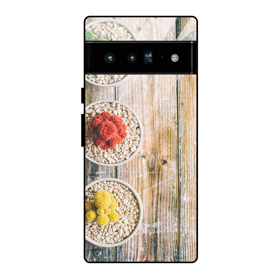 Cacti Decor Glass Back Case for Google Pixel 6 Pro