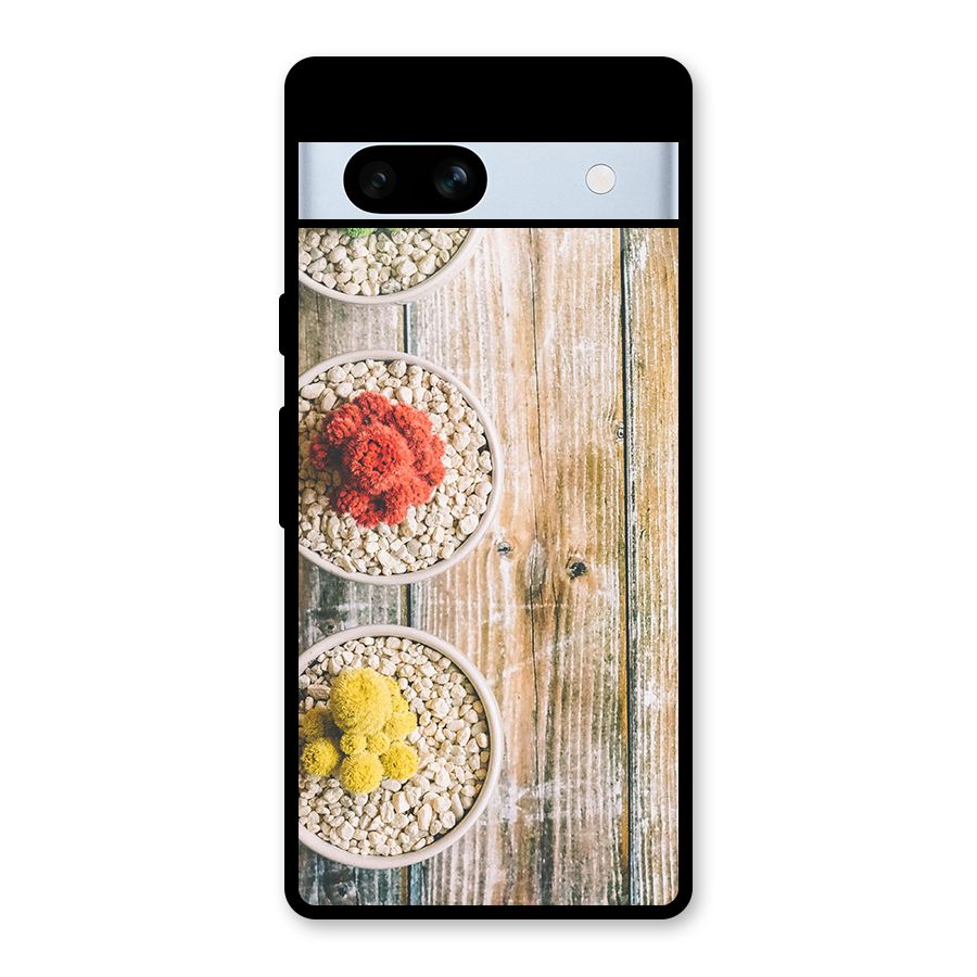 Cacti Decor Glass Back Case for Google Pixel 7a
