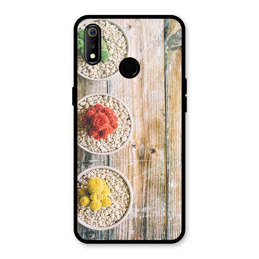 Cacti Decor Glass Back Case for Realme 3i