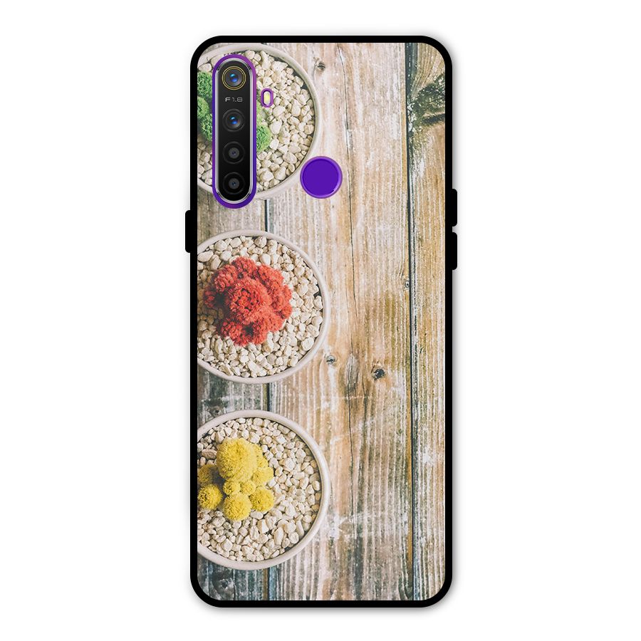 Cacti Decor Glass Back Case for Realme 5s