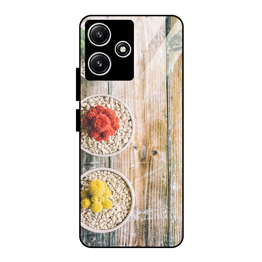 Cacti Decor Glass Back Case for Redmi 12 5G