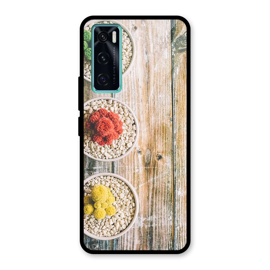 Cacti Decor Glass Back Case for Vivo V20 SE