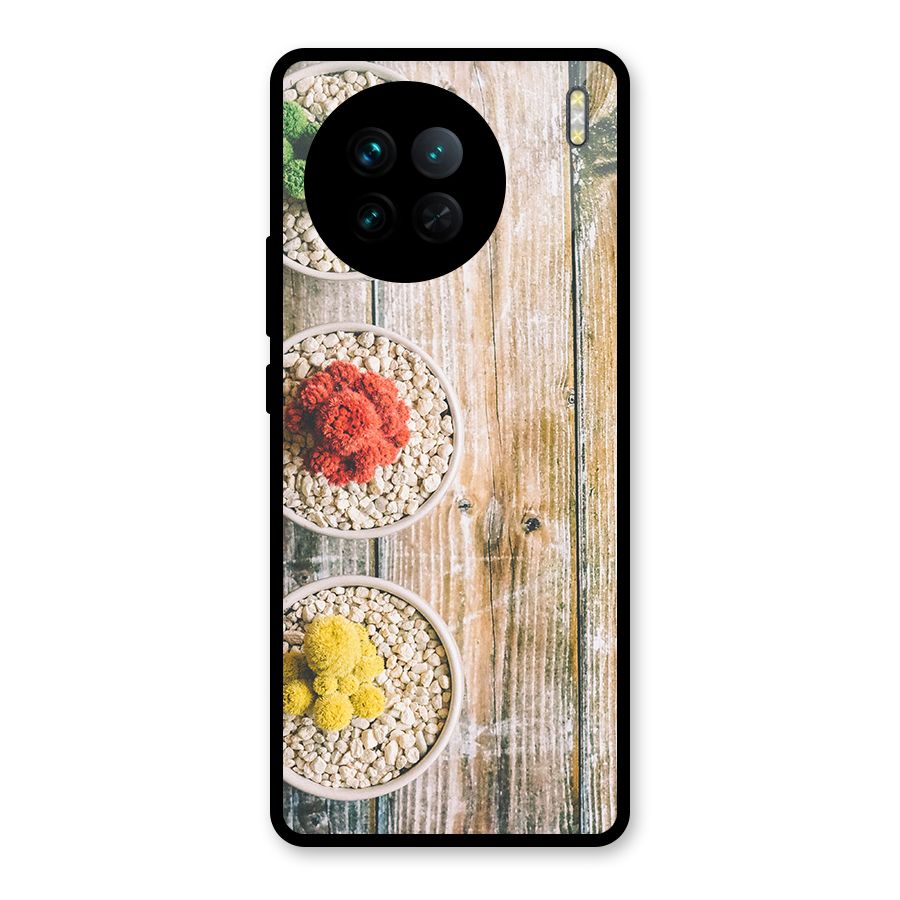 Cacti Decor Glass Back Case for Vivo X90