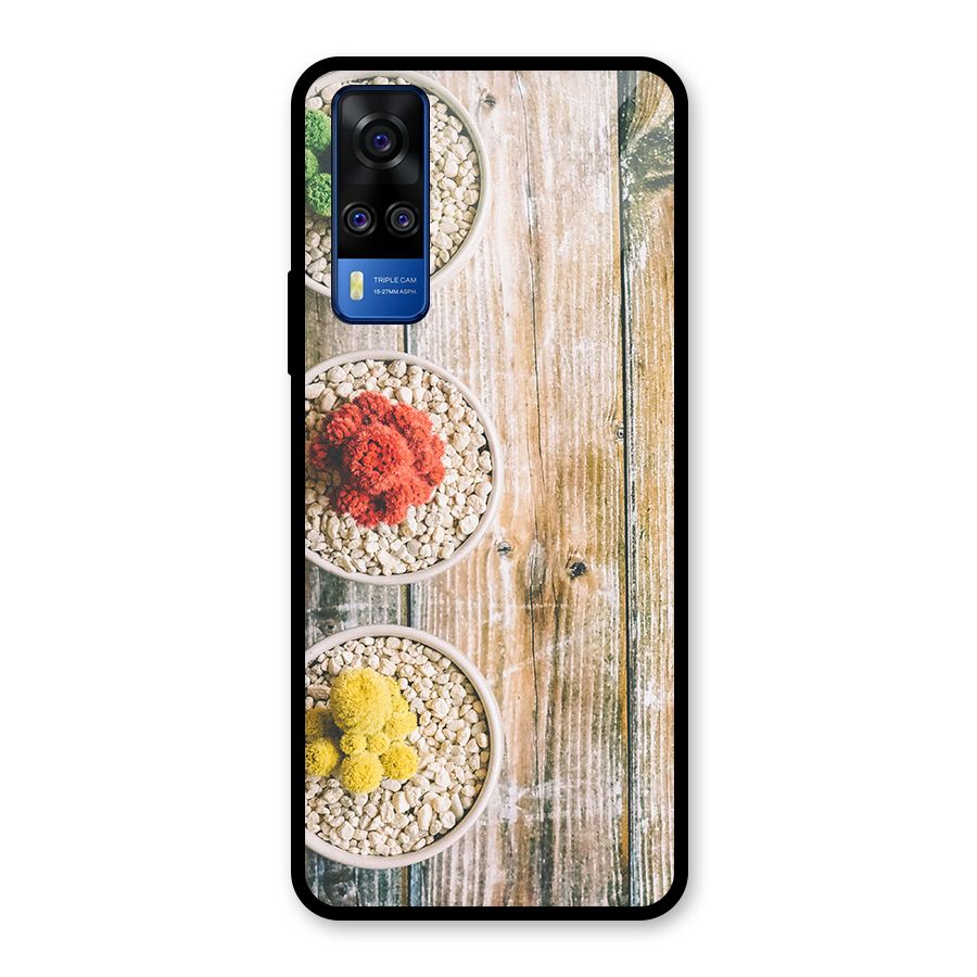 Cacti Decor Glass Back Case for Vivo Y31