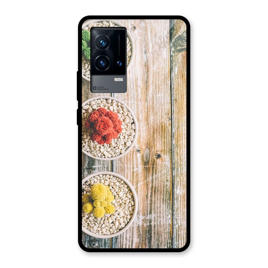 Cacti Decor Glass Back Case for iQOO 9 5G