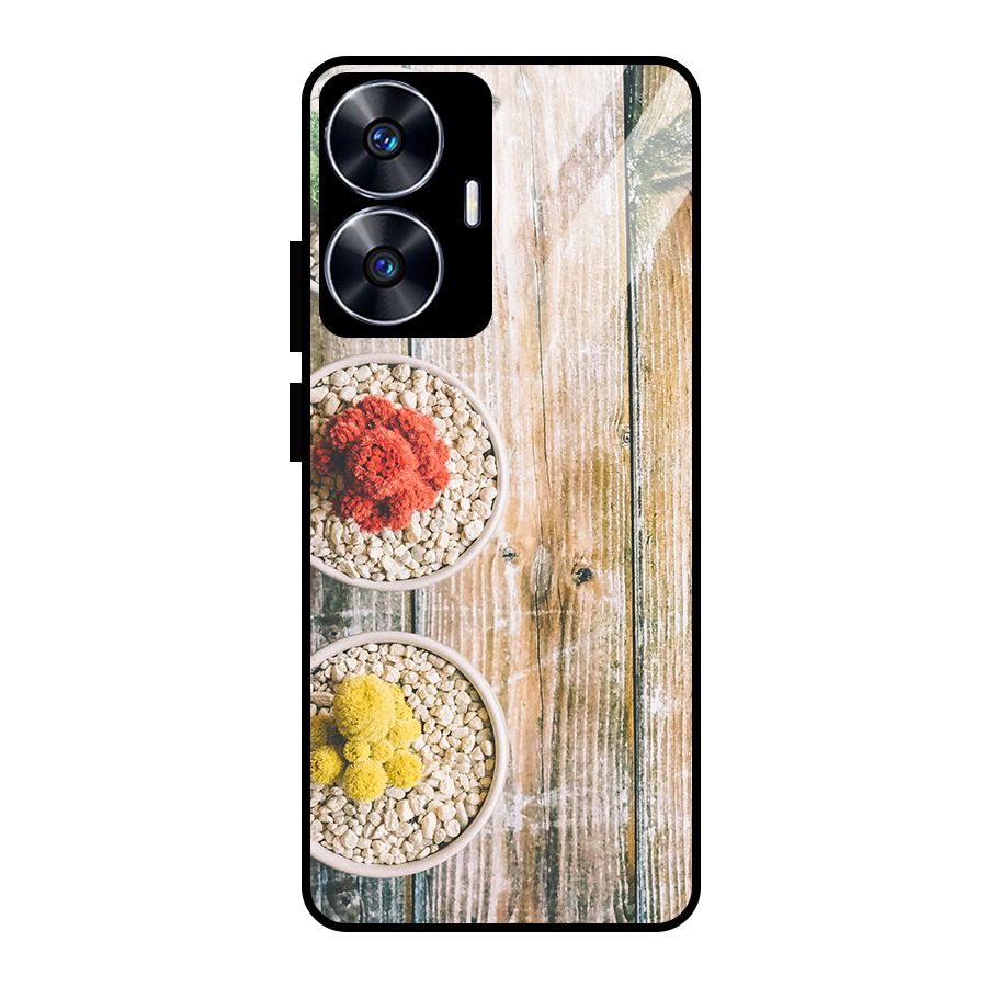 Cacti Decor Glass Back Case for realme C55