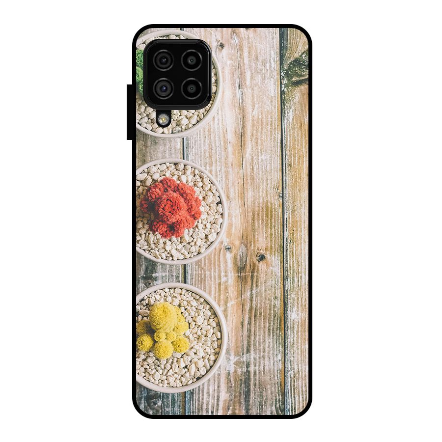 Cacti Decor Metal Back Case for Galaxy A22 4G