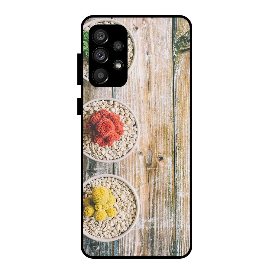 Cacti Decor Metal Back Case for Galaxy A73 5G