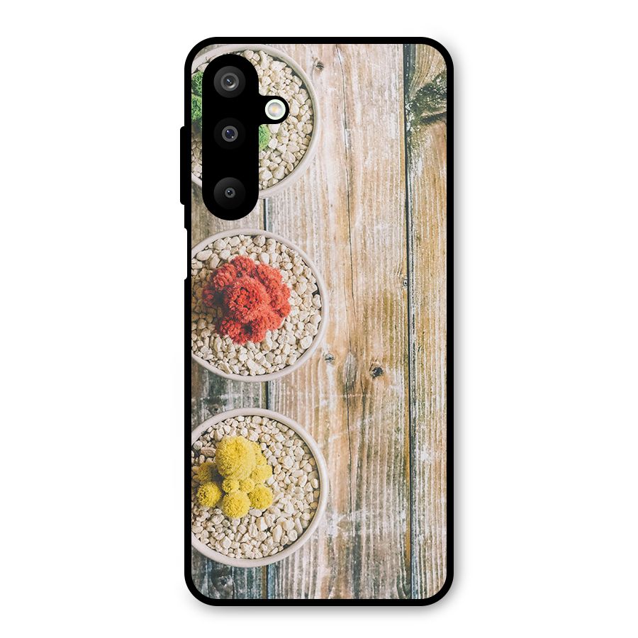 Cacti Decor Metal Back Case for Galaxy M16
