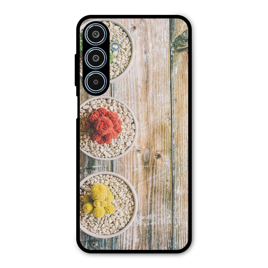 Cacti Decor Metal Back Case for Galaxy M35
